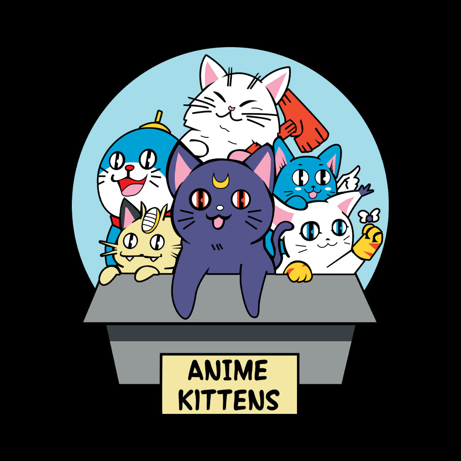 Anime Kittens Geek Graphic Tee