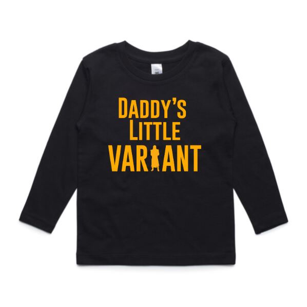 Daddy's Little Variant Kids Long Sleeve Graphic Tee