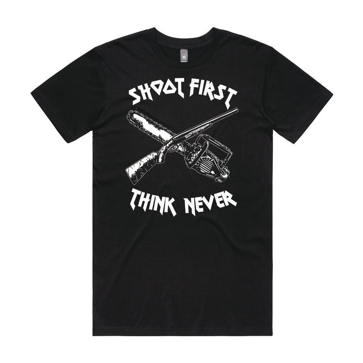 Shoot First Ash Geek Graphic Tee
