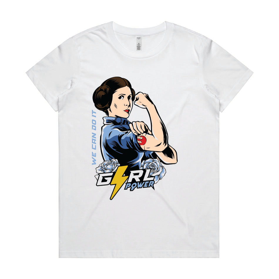 Rebel Girl Power Ladies Geek Graphic Tee