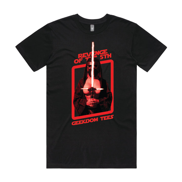 Front design of Sexy Kylo Ren printed on Black T-Shirt - Geekdom Tees - E-commerce